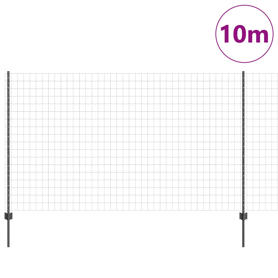 Euro Hek Set Set Van 2 Grijs Metaal 10 X 1,4 M Duurzaam