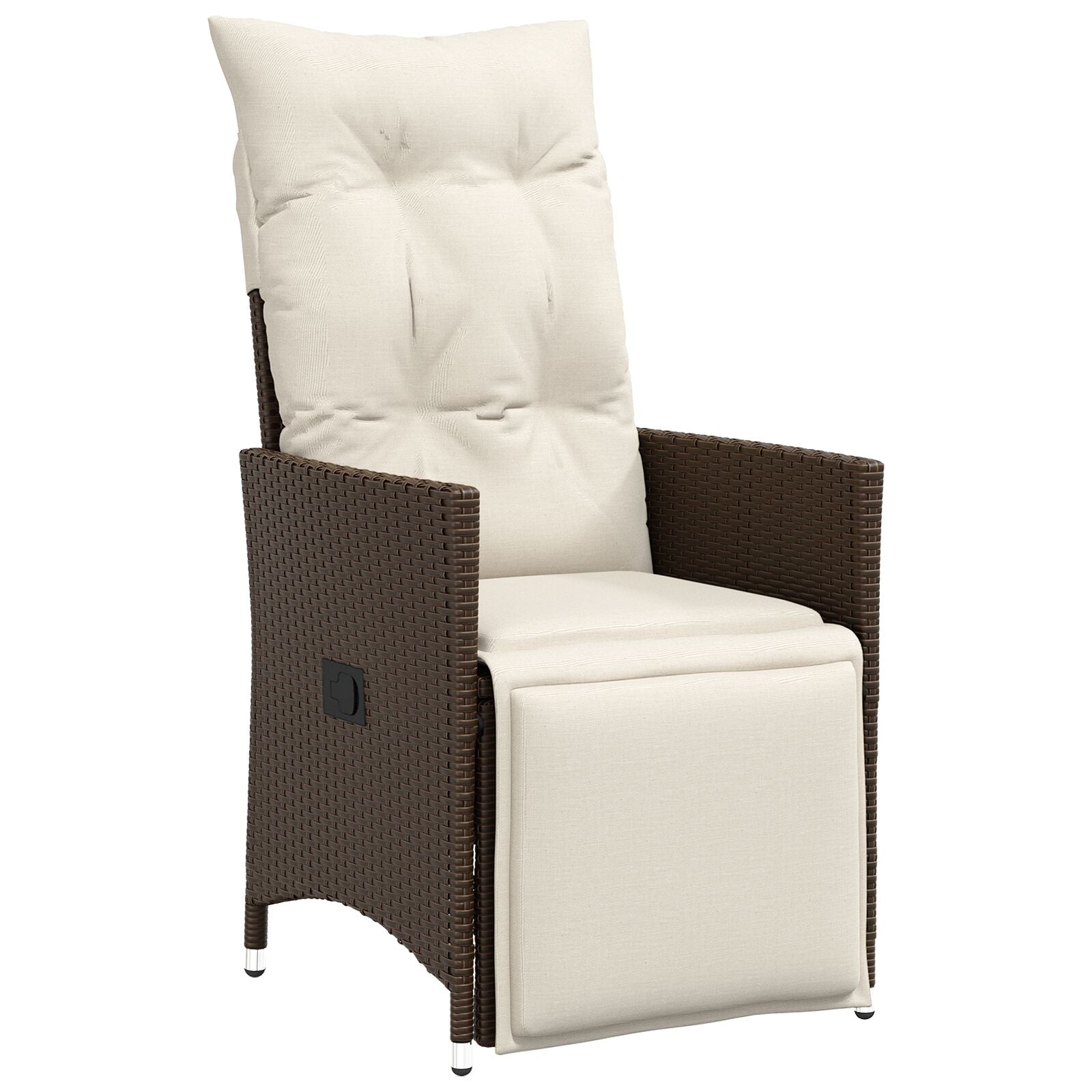 5-Delige Tuindinerset Met Kussens Bruin Poly Rattan