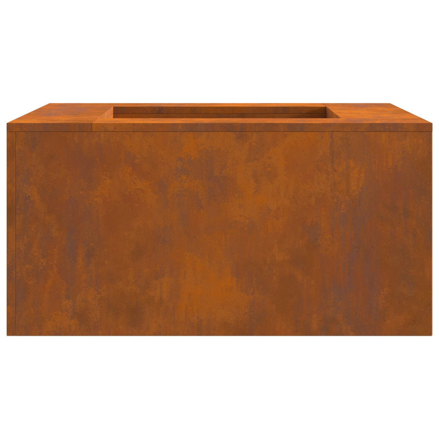 Vuurkorf Vierkant Weervast Staal 80 x 80 x 40 cm Roestbestendig staal/Bruin
