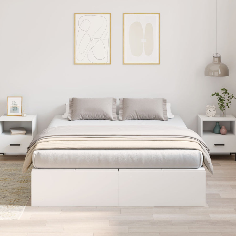 Opbergbedframe Wit 140 x 190 cm