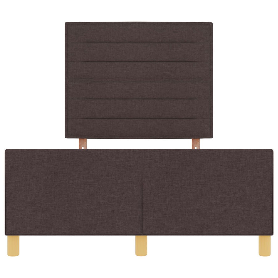 Bedframe Donkerbruin 120X190 Cm Stof Crème