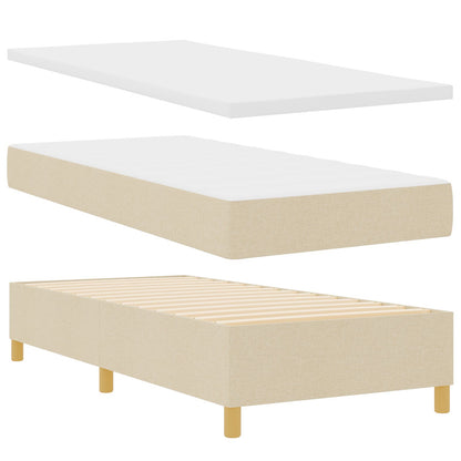 Boxspringbed Met Matras En Bank Stof Crème 100 x 200 cm Lijnontwerp