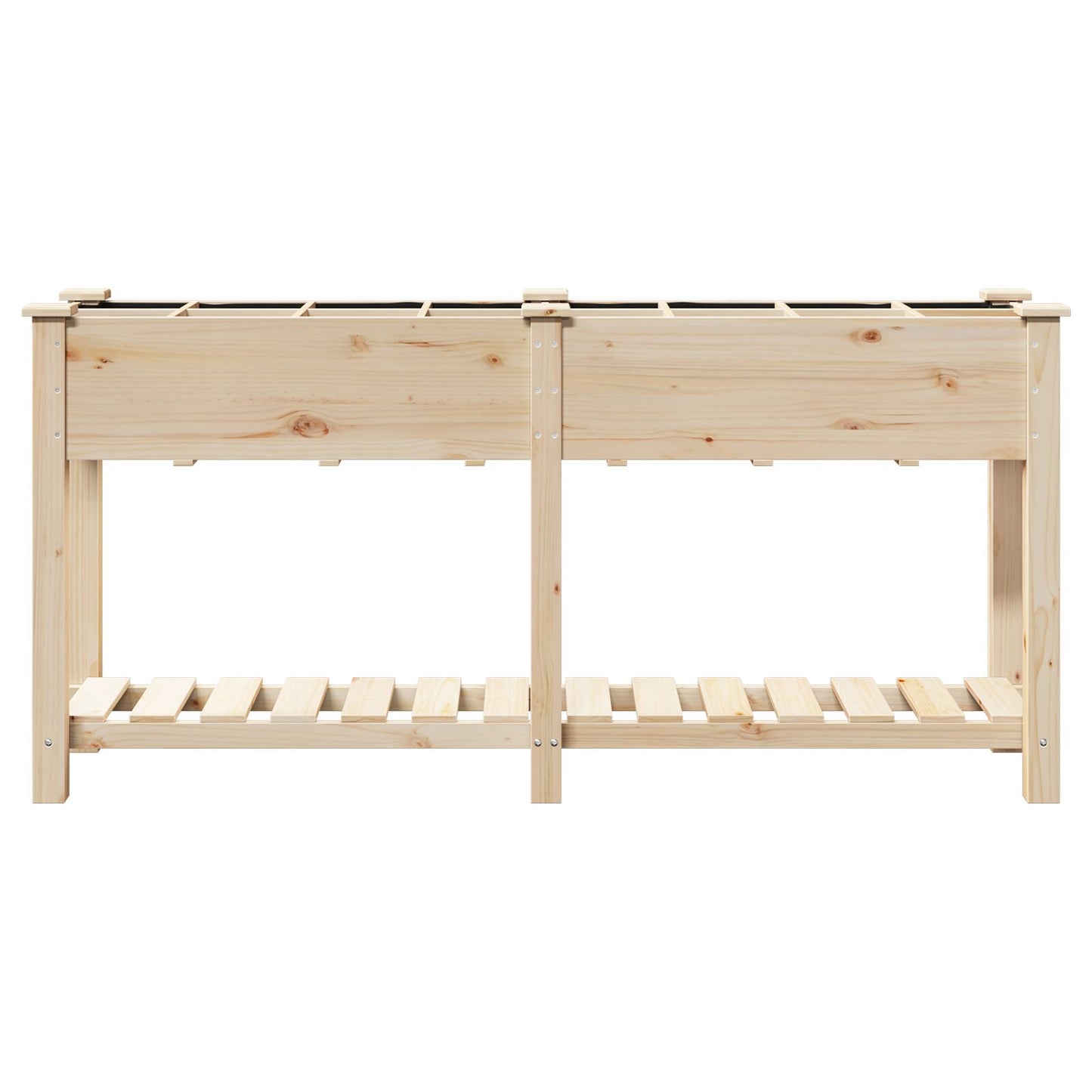 Tuinbak Met Rasters 161X43X76 Cm Massief Vurenhout 161.5 x 45 x 76.5 cm