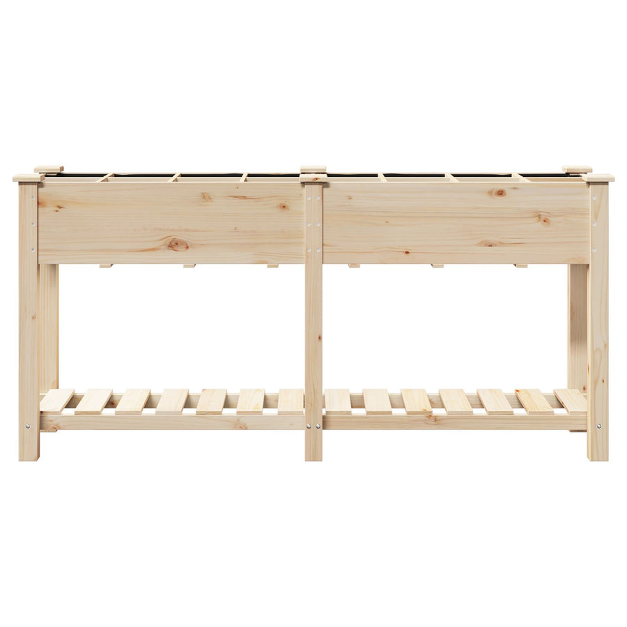 Tuinbak Met Rasters 161X43X76 Cm Massief Vurenhout 161.5 x 45 x 76.5 cm