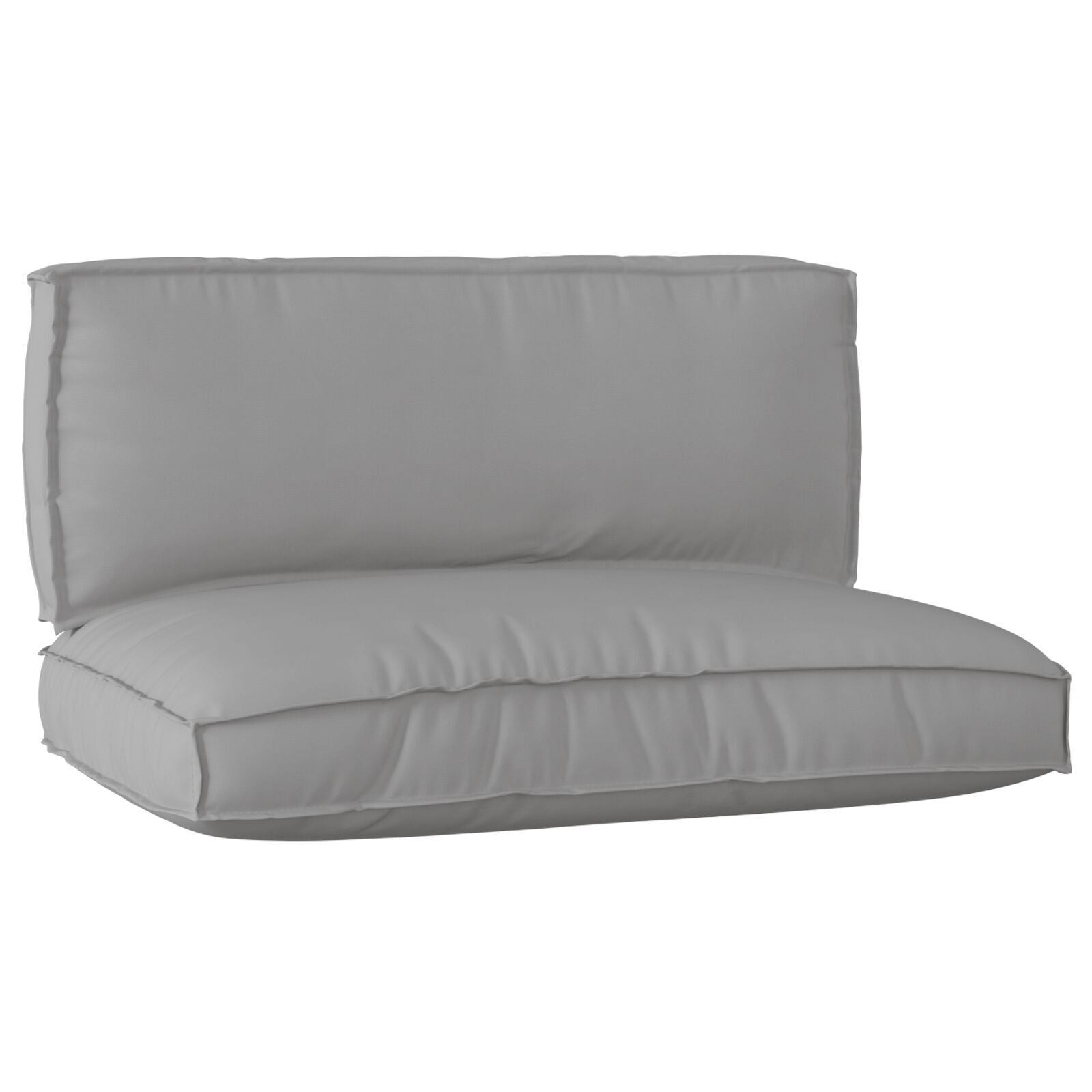 Pallet Kussen Set Set Van 2 Grijs Polyester Afneembare Hoezen