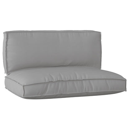 Pallet Kussen Set Set Van 2 Grijs Polyester Afneembare Hoezen