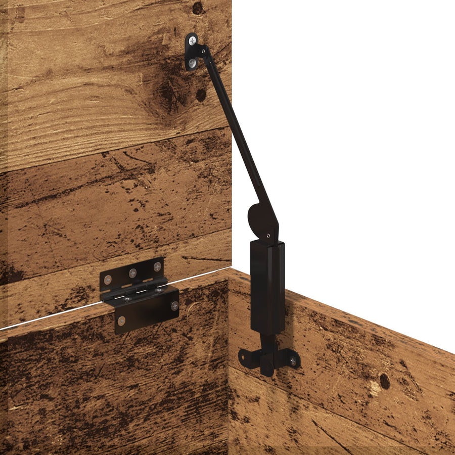 Opbergdoos Met Deksel Oude Hout 100X42X46 Cm Geengineerd Hout