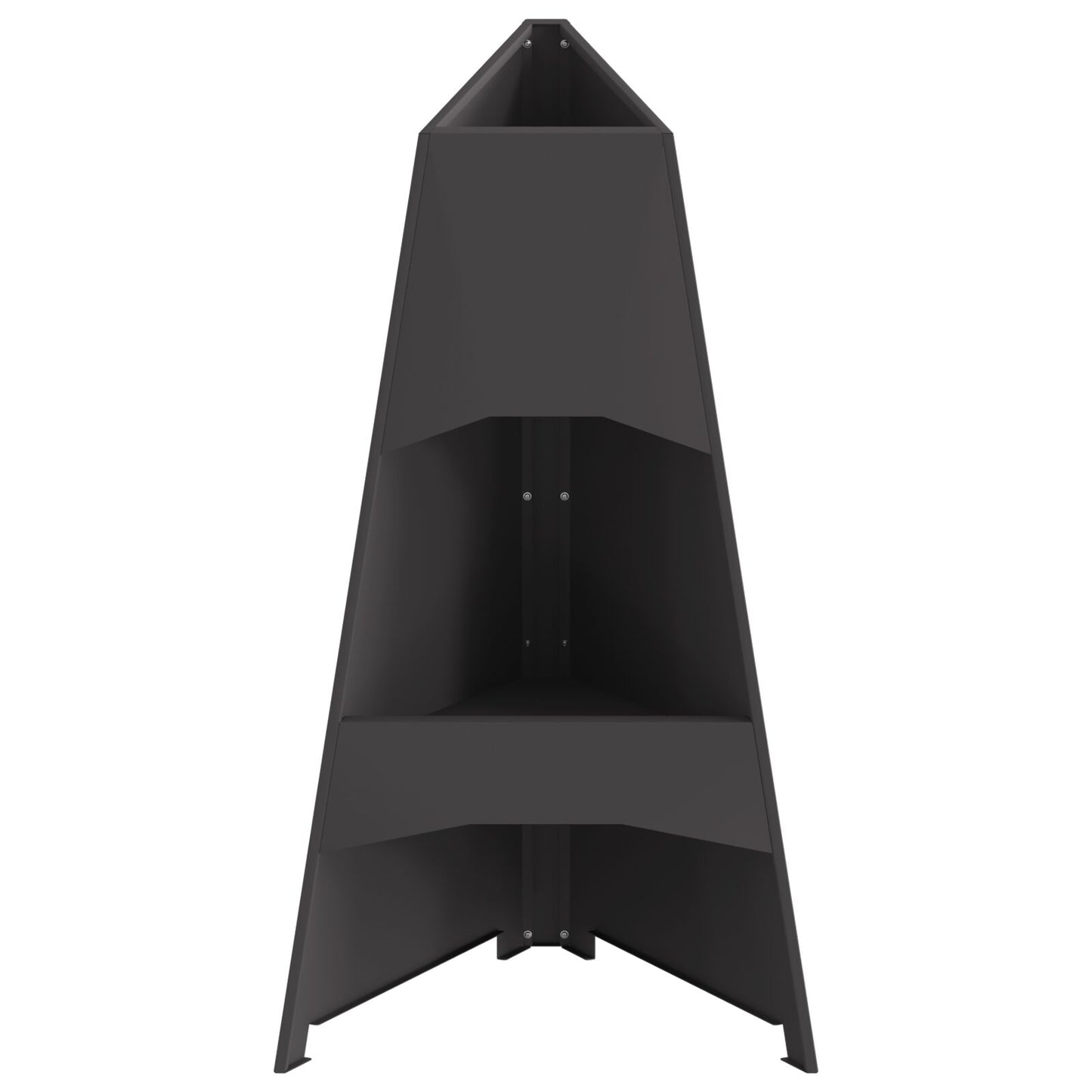 Vuurkorf Piramide Zwart 50X45X95 Cm Staal Koudgewalst staal/Zwart