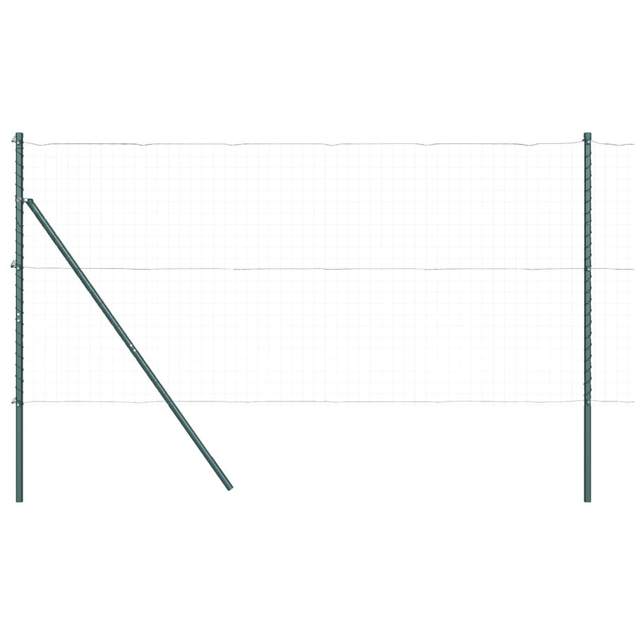 Hekpalen 52 Stuks Ø32 Mm Gegalvaniseerd Staal Groen 150 cm 52x post