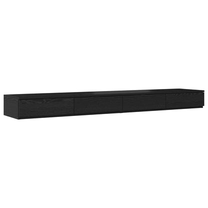 Bedladen Zwart 200X36,5X16,5 Cm Bewerkt Hout Zwart eiken 200 x 36.5 x 16.5 cm