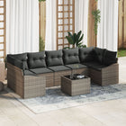 Loungeset poly rattan 7 personen grijs