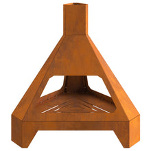 Vuurkorf Met Schouw 50X43X52 Cm Verweerd Staal Weerbestendig staal/Bruin