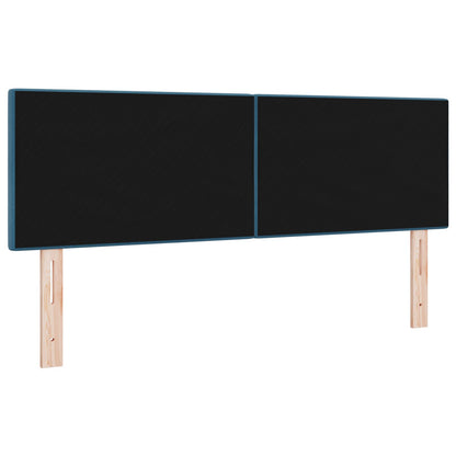 Hoofdbord Knopgetuft Fluweel Donkerblauw 160 cm Laag hoofdbord