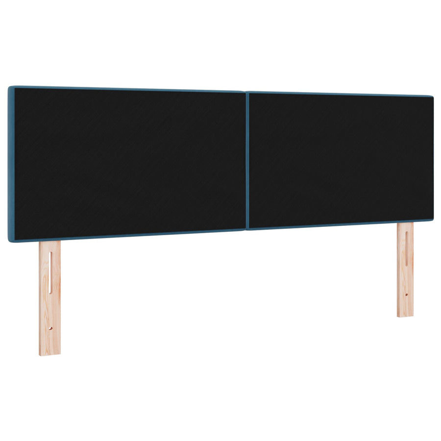 Hoofdbord Knopgetuft Fluweel Donkerblauw 160 cm Laag hoofdbord