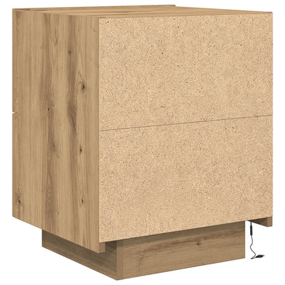 Nachtkastjes Met Led-Verlichting 2 Stuks Artisan Eiken 45X40X55 Cm