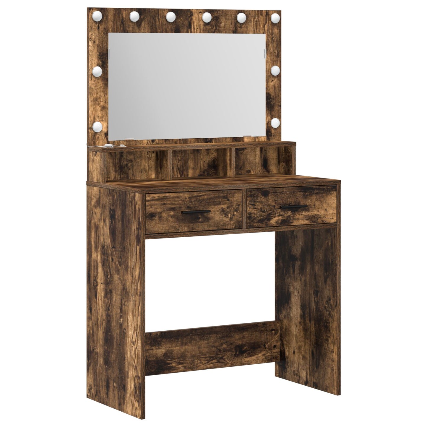 Kaptafel Met Led Verlichting 79 x 41 x 135 cm Gerookt eiken