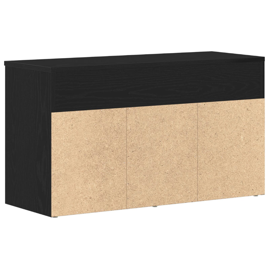 Bankje 60X30X45 Cm Geengineerd Hout Zwart eiken 80 x 30 x 45 cm