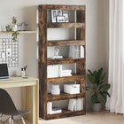 Boekenkast gerookt eiken 80x30x198 cm