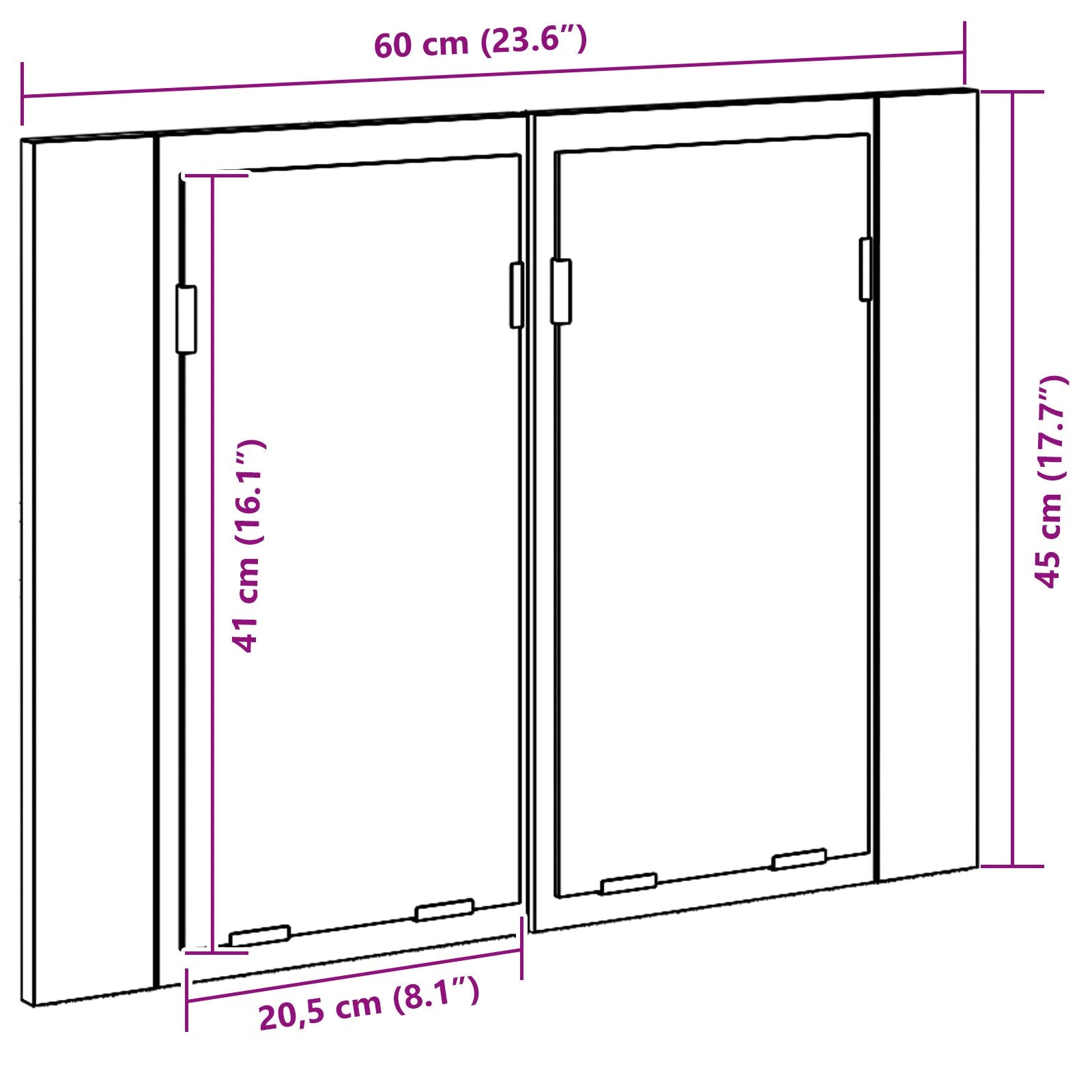 Led Spiegelkast Voor In De Badkamer Zwart Eiken 60X12X45 Cm Gelaagd Hout