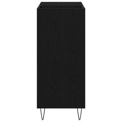 Recordkast Zwart Eiken 84.5X38X90 Cm Verwerkt Hout