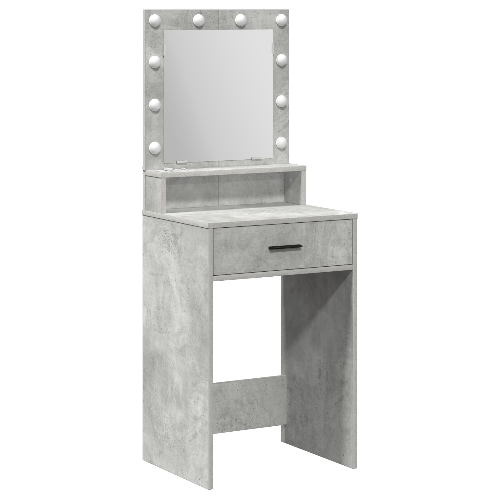 Kaptafel Met Led-Verlichting Betonnen Grijs 50 x 41 x 135 cm Beton grijs