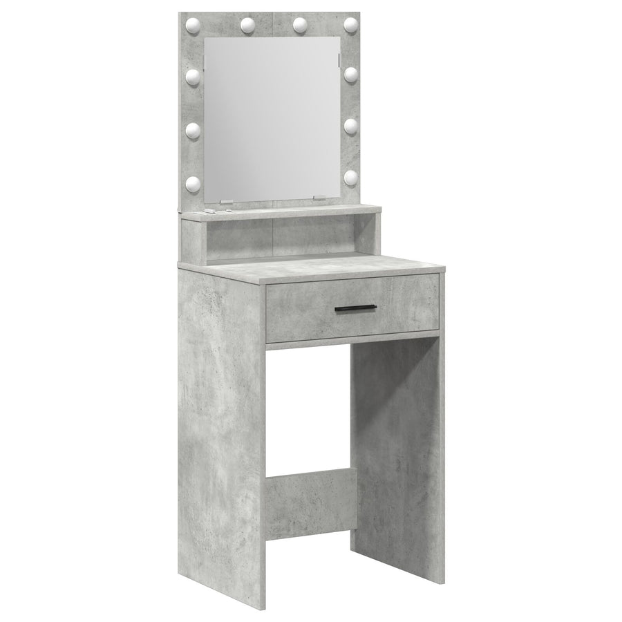 Kaptafel Met Led-Verlichting Betonnen Grijs 50 x 41 x 135 cm Beton grijs
