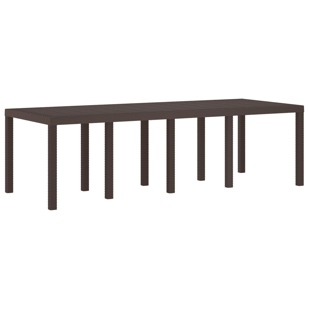 11-Delige Tuin Eetset Met Kussens Bruin Poly Rattan