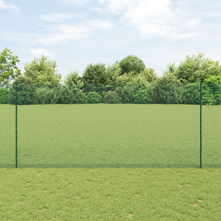 Gelast Draadhek Met 11 U Posts Groen 1.4X25 M Staal