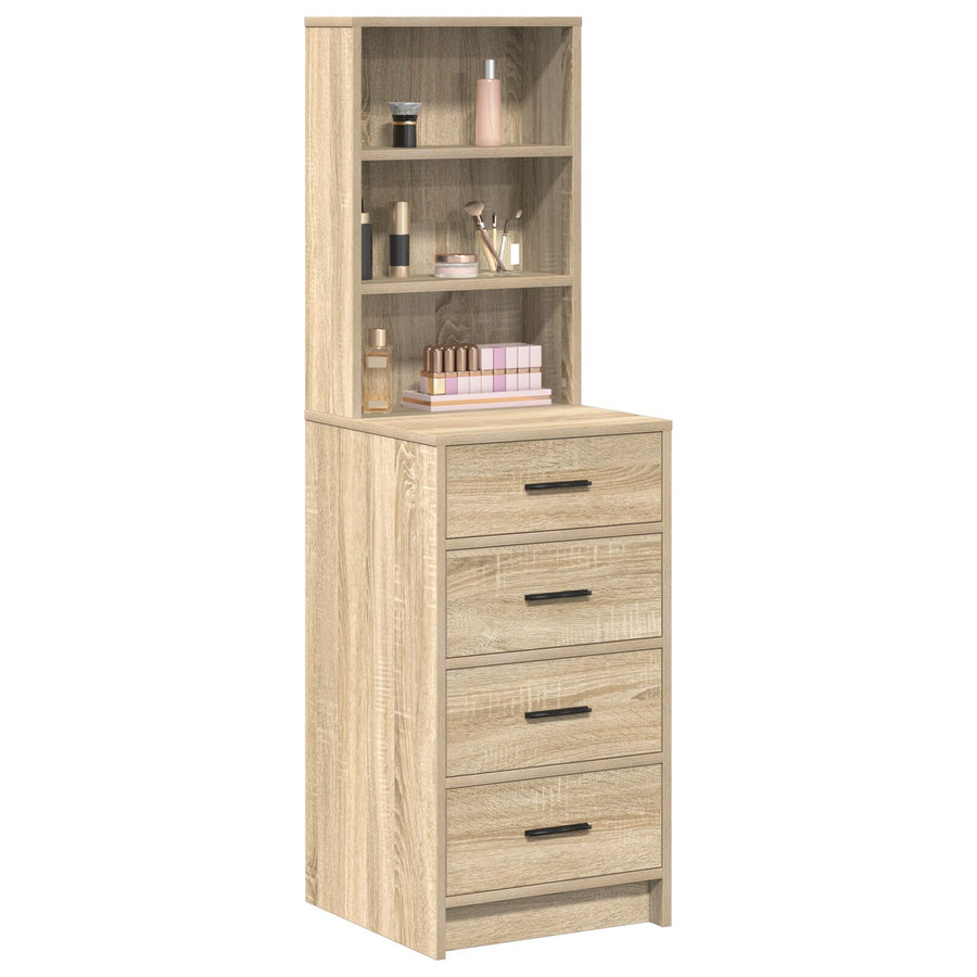 Highboard 40X41X135 Cm Bewerkt Hout Sonoma eik