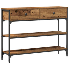 Console Tafel Oud Hout 100X25X75 Cm Engineerend Hout En Staal