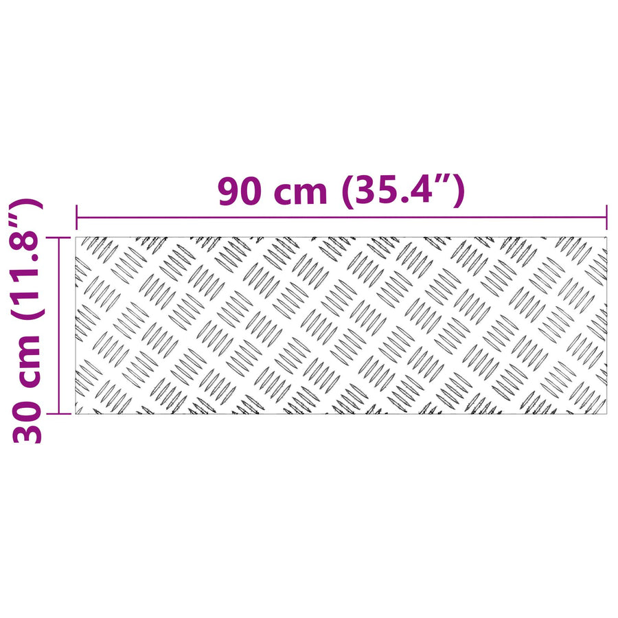 Aluminium Checker Platen 4 St Anti-Slip 90X30 Cm 90 x 30 x 0.2 cm Rechthoekig