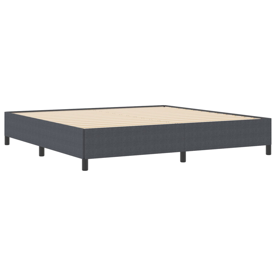 Bedframe Corduroy Stof Donkergrijs 200 x 200 cm
