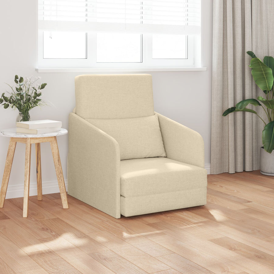 Vloer Sofa Bed 2-In-1 65X80X83 Cm Stof Crème