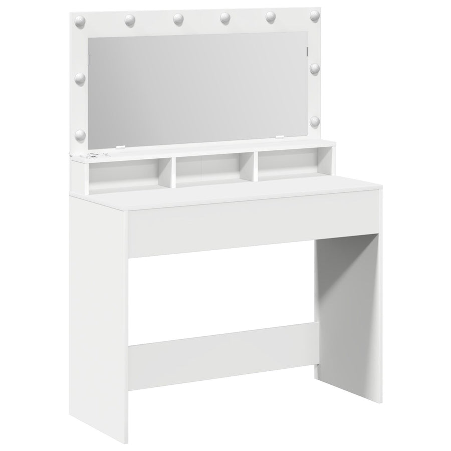 Te Kaptafel Met Led-Verlichting - Wit 100 x 41 x 135 cm