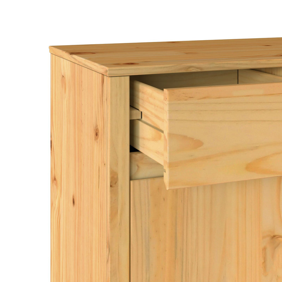 Dressoir ""Drammen"" 79X43X75,5 Cm Massief Hout Grondhout Eiken