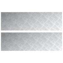 Aluminium Checker Platen 2 Stuks Antislip 100X30 Cm 100 x 30 x 0.4 cm Rechthoekig