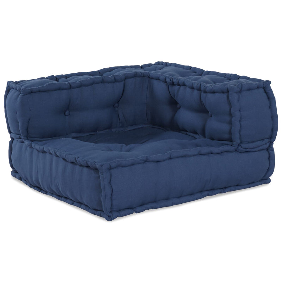 Modulaire Poefs 3 Stuks Stof Indigo 70 x 70 x 54 cm Midden + 2x hoek