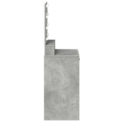 Kaptafel Met Led-Verlichting Betonnen Grijs 50 x 41 x 135 cm Beton grijs