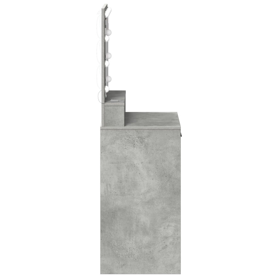 Kaptafel Met Led-Verlichting Betonnen Grijs 50 x 41 x 135 cm Beton grijs