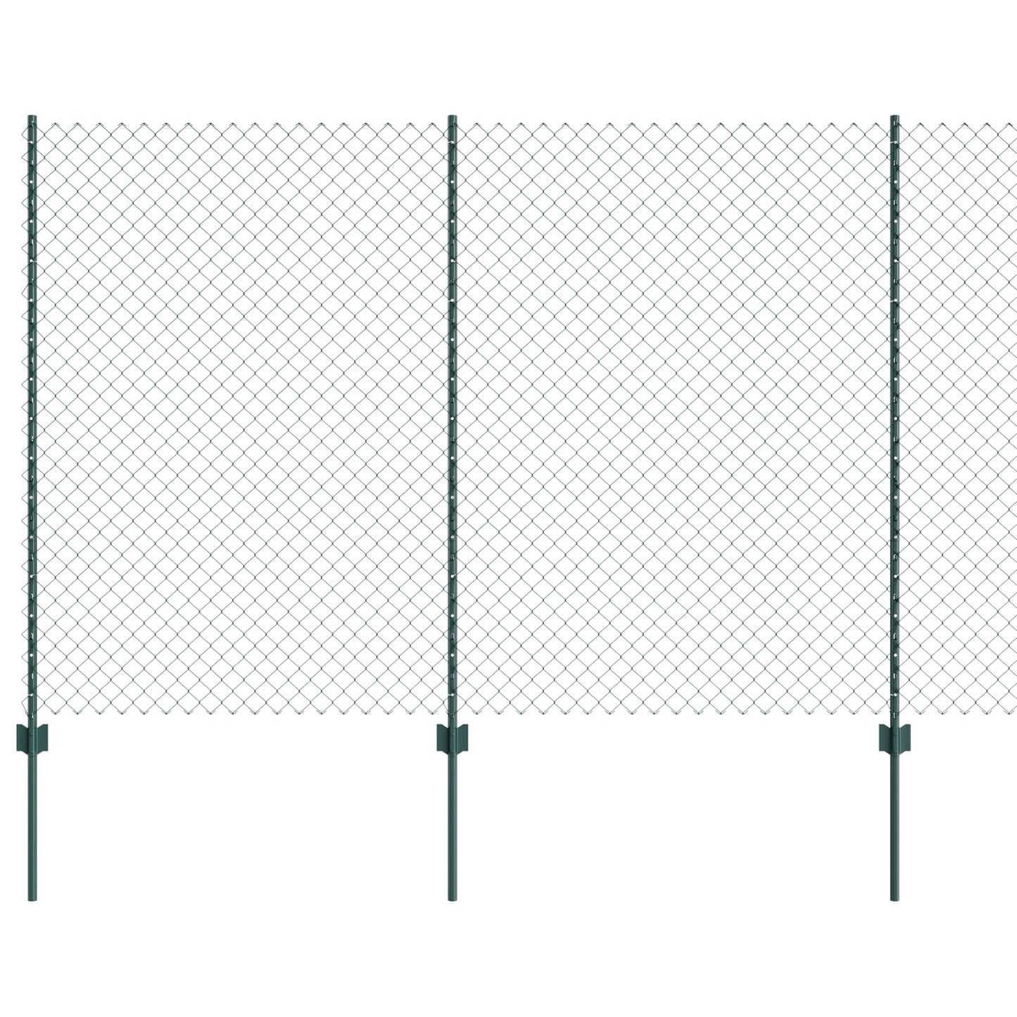 Kettinglinkhek Met 10 U-Palen Groen 1.6X10 M Staal