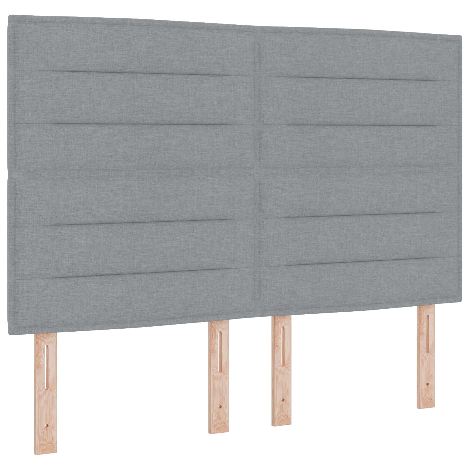 Bedframe In Lichtgrijs, 140X200 Cm, Stof Crème