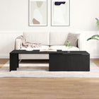 Coffee table Black Oak 150 x 50 x 35 cm Engineered wood