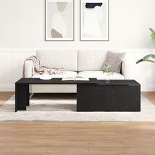 Salontafel Zwart Eiken 150X50X35 Cm Gelaagd Hout