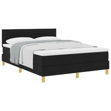 Boxspringbed Met Matras Zwart 160X200 Cm Stof Donkergrijs