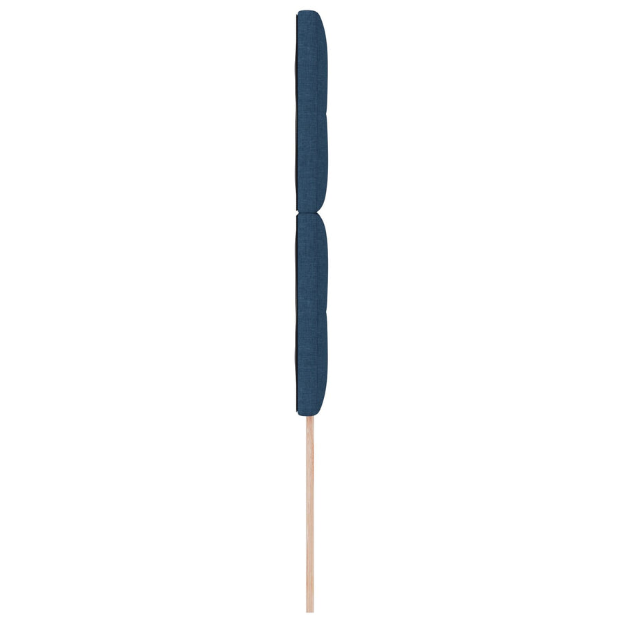 Hoofdbord Met Knoop-Tufting Stof Blauw 80 cm Hoog hoofdbord
