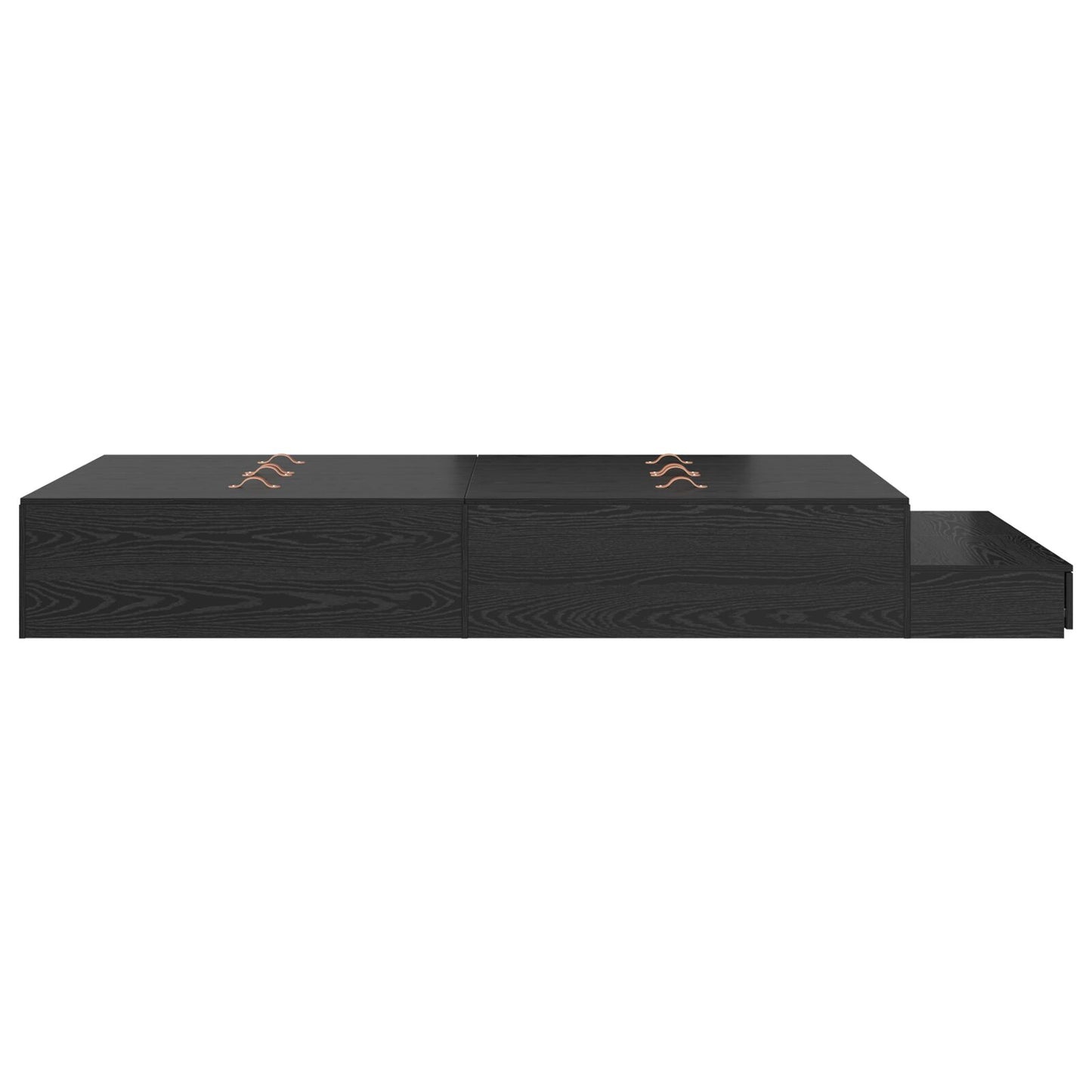 Opbergbedframe Zwart Eiken 120X200 Cm Artisanaal Eiken