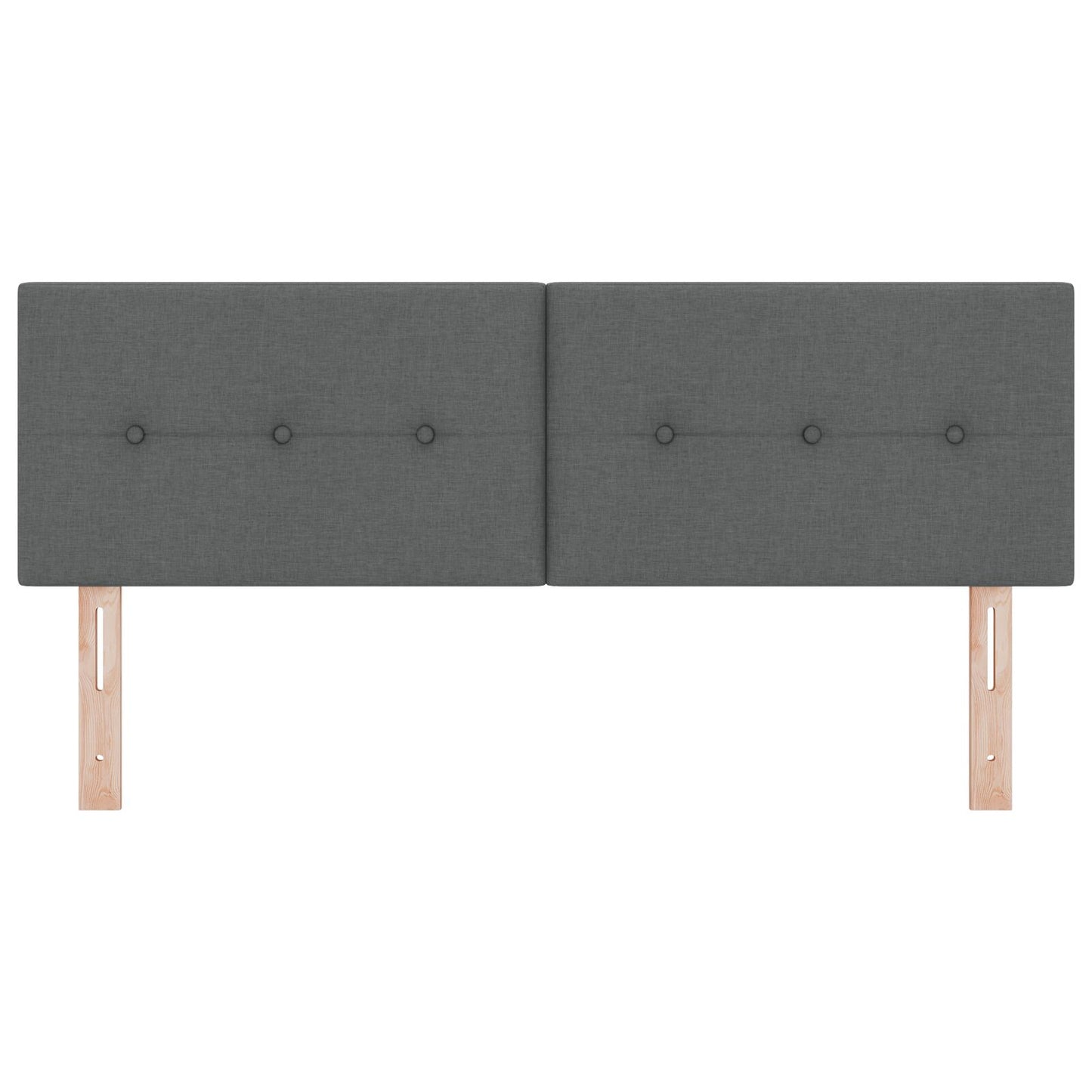 Hoofdbord Knopen Tufted Stof Donkergrijs 160 cm Laag hoofdbord