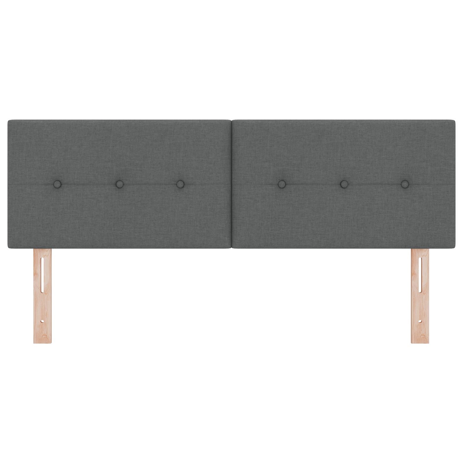 Hoofdbord Knopen Tufted Stof Donkergrijs 160 cm Laag hoofdbord