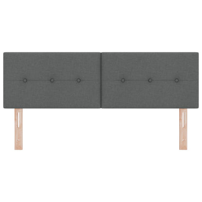 Hoofdbord Knopen Tufted Stof Donkergrijs 160 cm Laag hoofdbord
