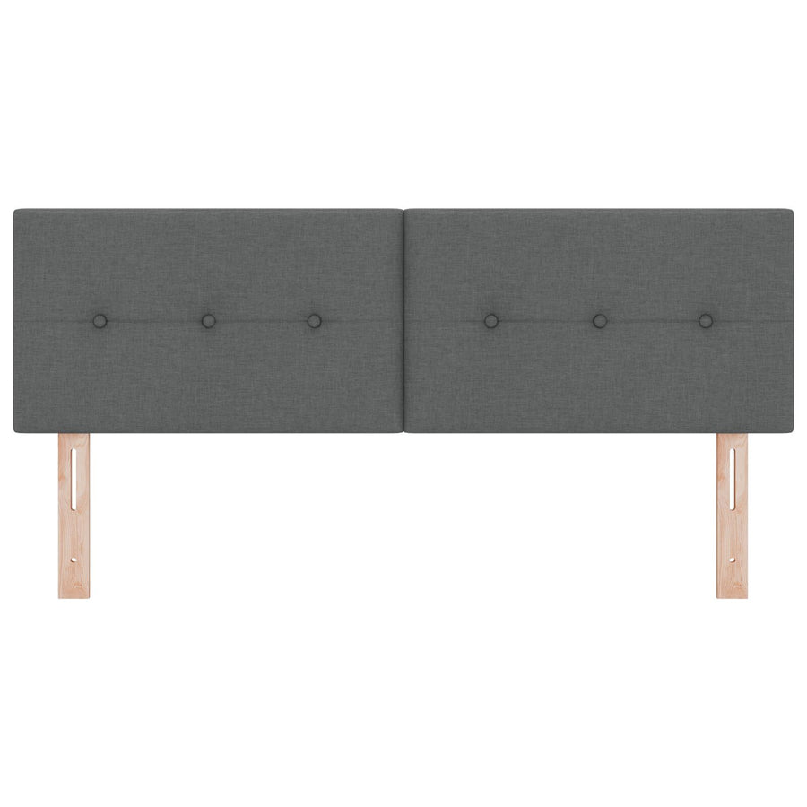 Hoofdbord Knopen Tufted Stof Donkergrijs 160 cm Laag hoofdbord